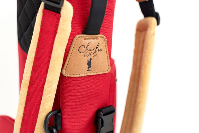 charlie golf co junior golf bag red