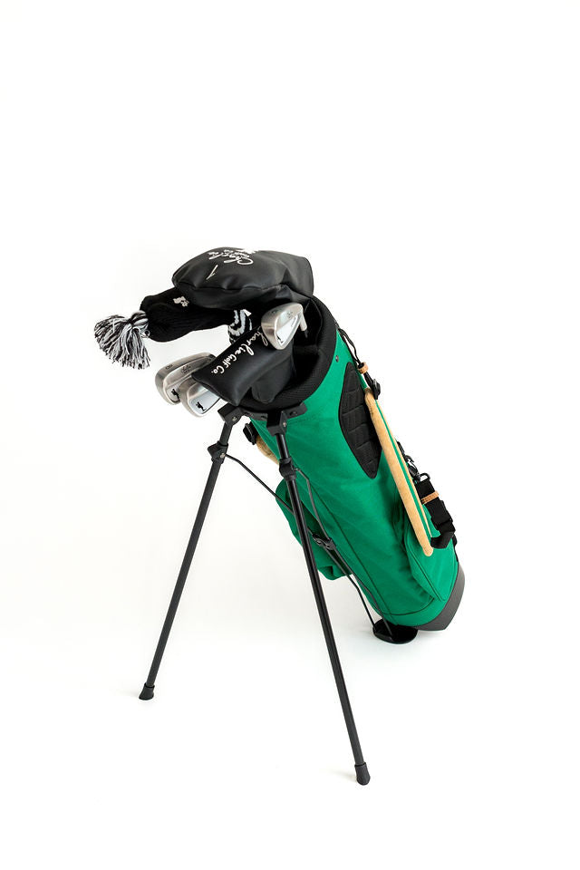 youth golf bag green with youth golf clubs