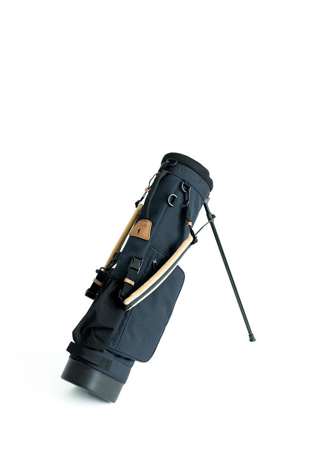 navy blue junior golf bag with stand