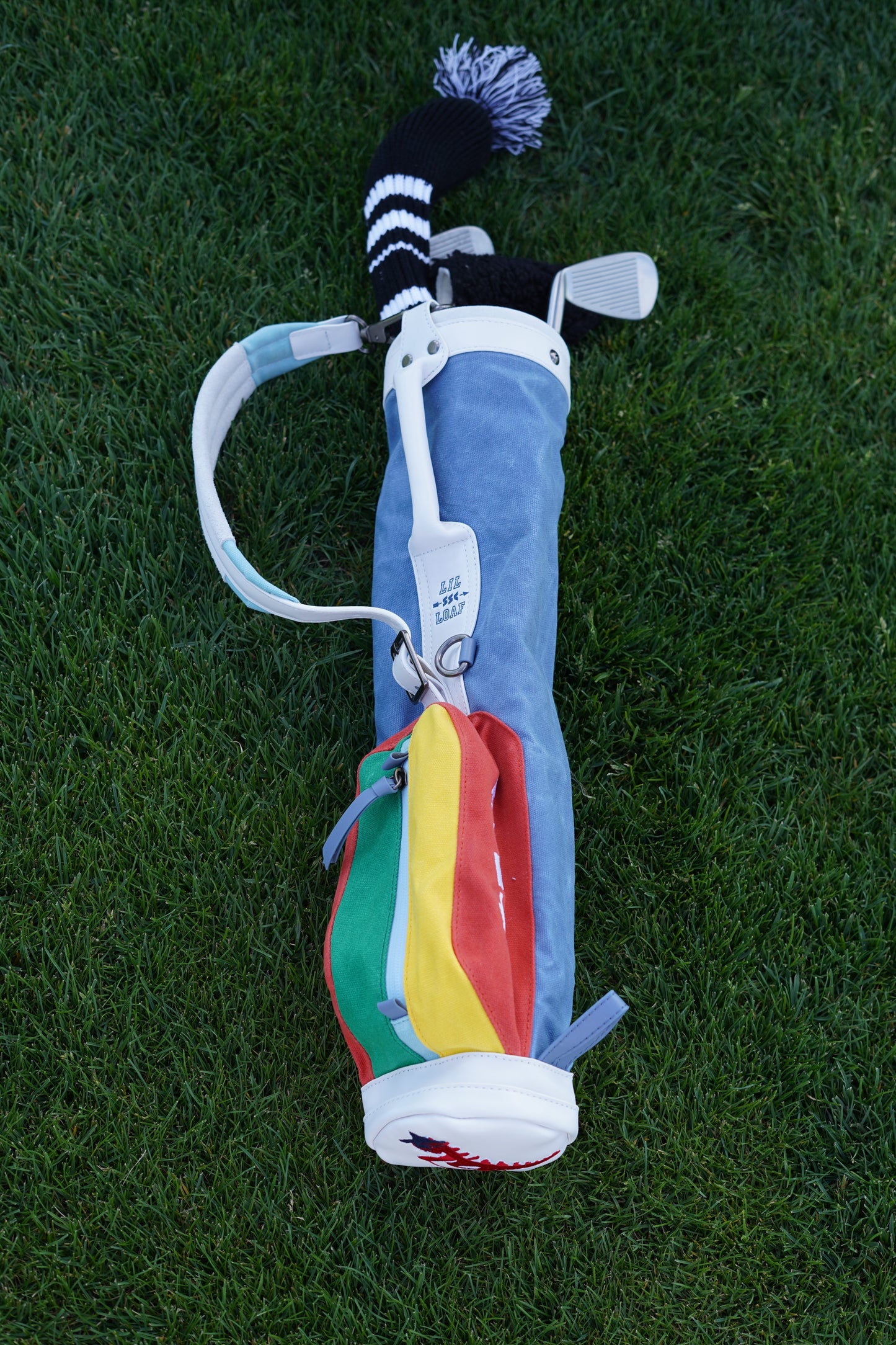 kids golf bag with colorful pockets