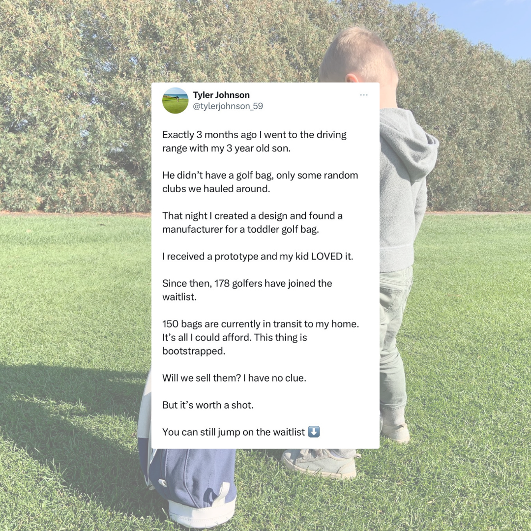 Story on toddler golf