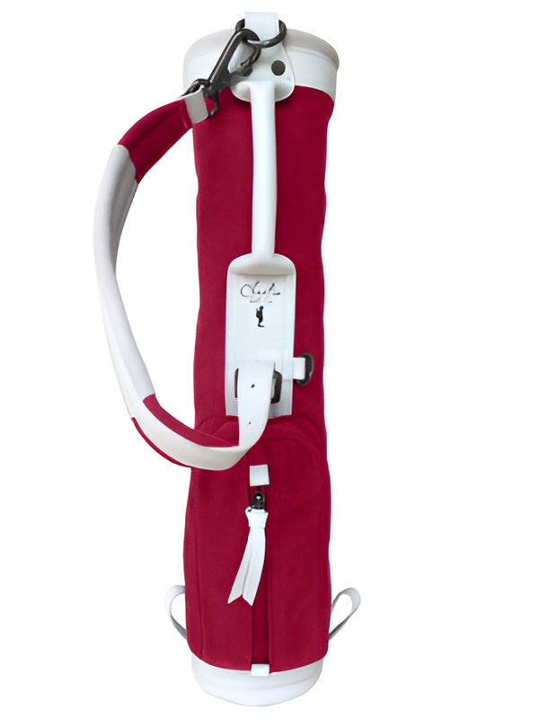 Red toddler golf bag from Charlie Golf Co