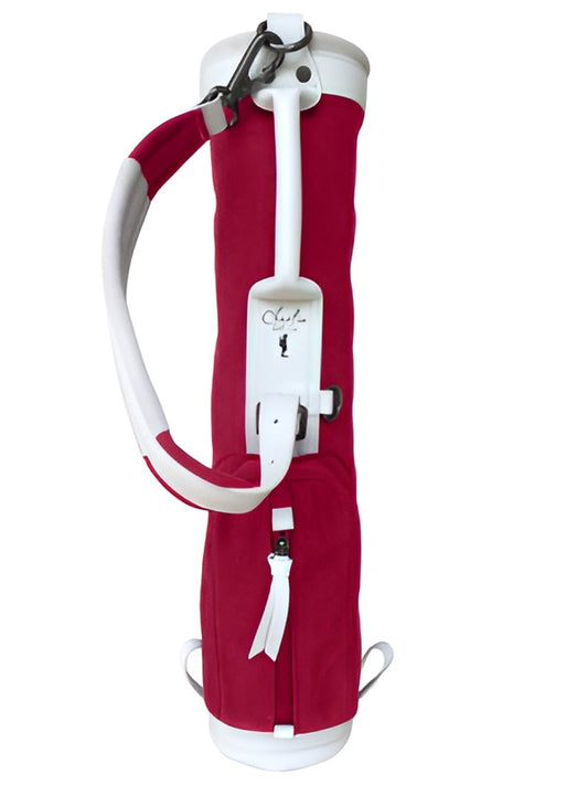 Red toddler golf bag from Charlie Golf Co