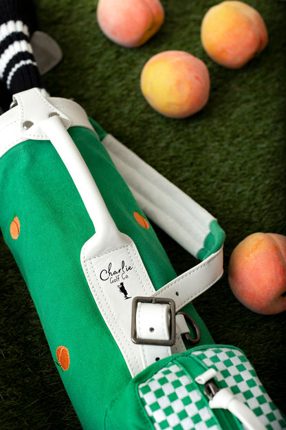 kid golf set with peaches