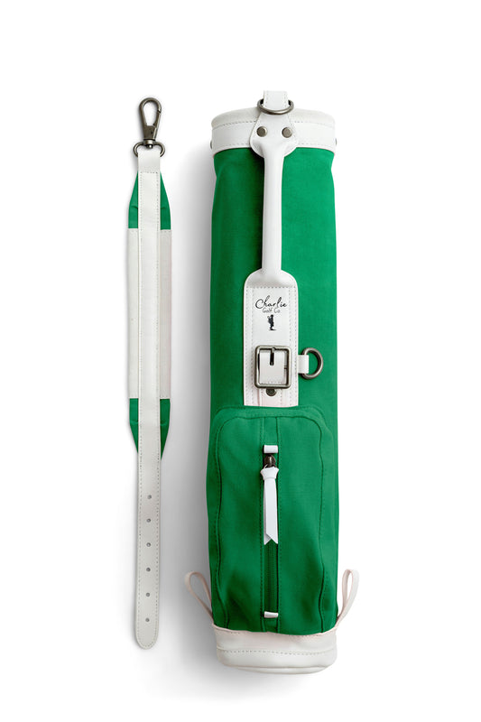 green toddler golf bag with adjustable strap
