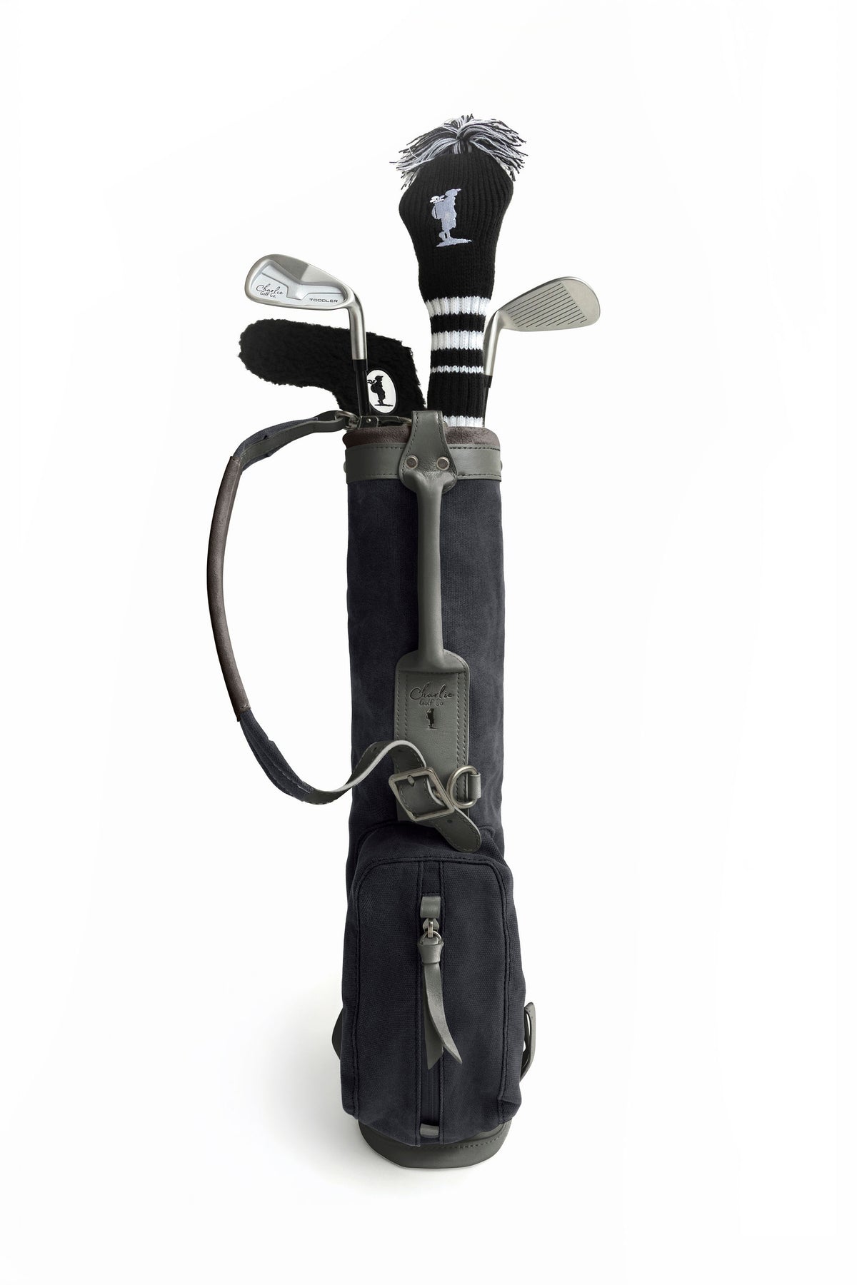 youth golf clubs in a kids golf bag