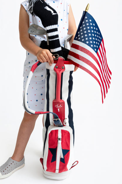 usa flag in kid golf bag