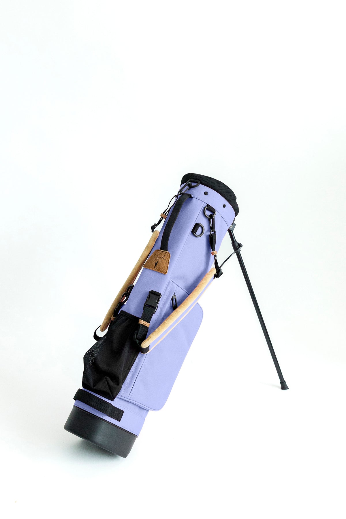 purple youth golf bag with stand