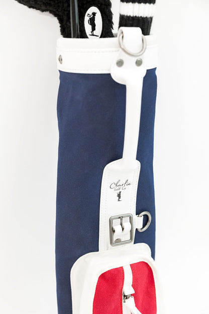 kids golf club set in red white and blue toddler golf bag