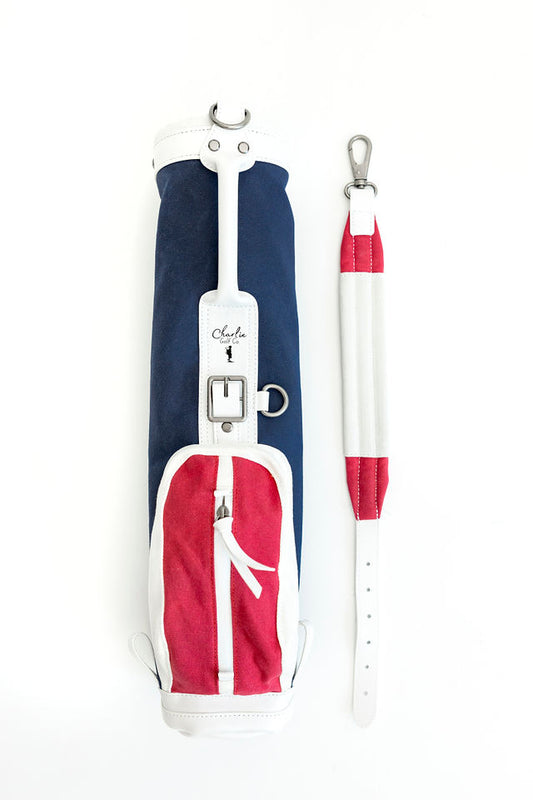 red white blue kids golf bag