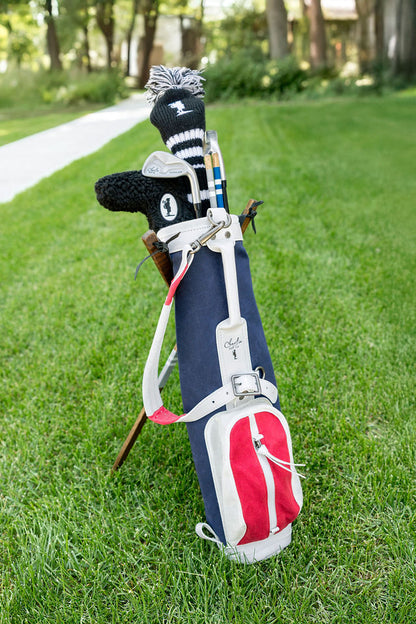 kids golf bag outside