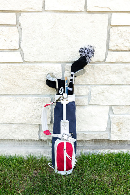 toddler golf bag red white and blue