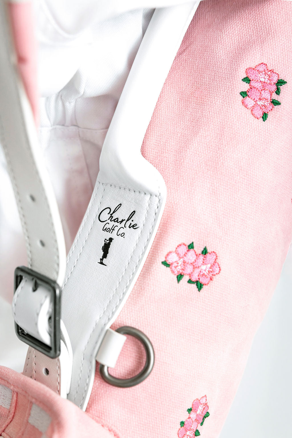 pink kids golf bags with flowers