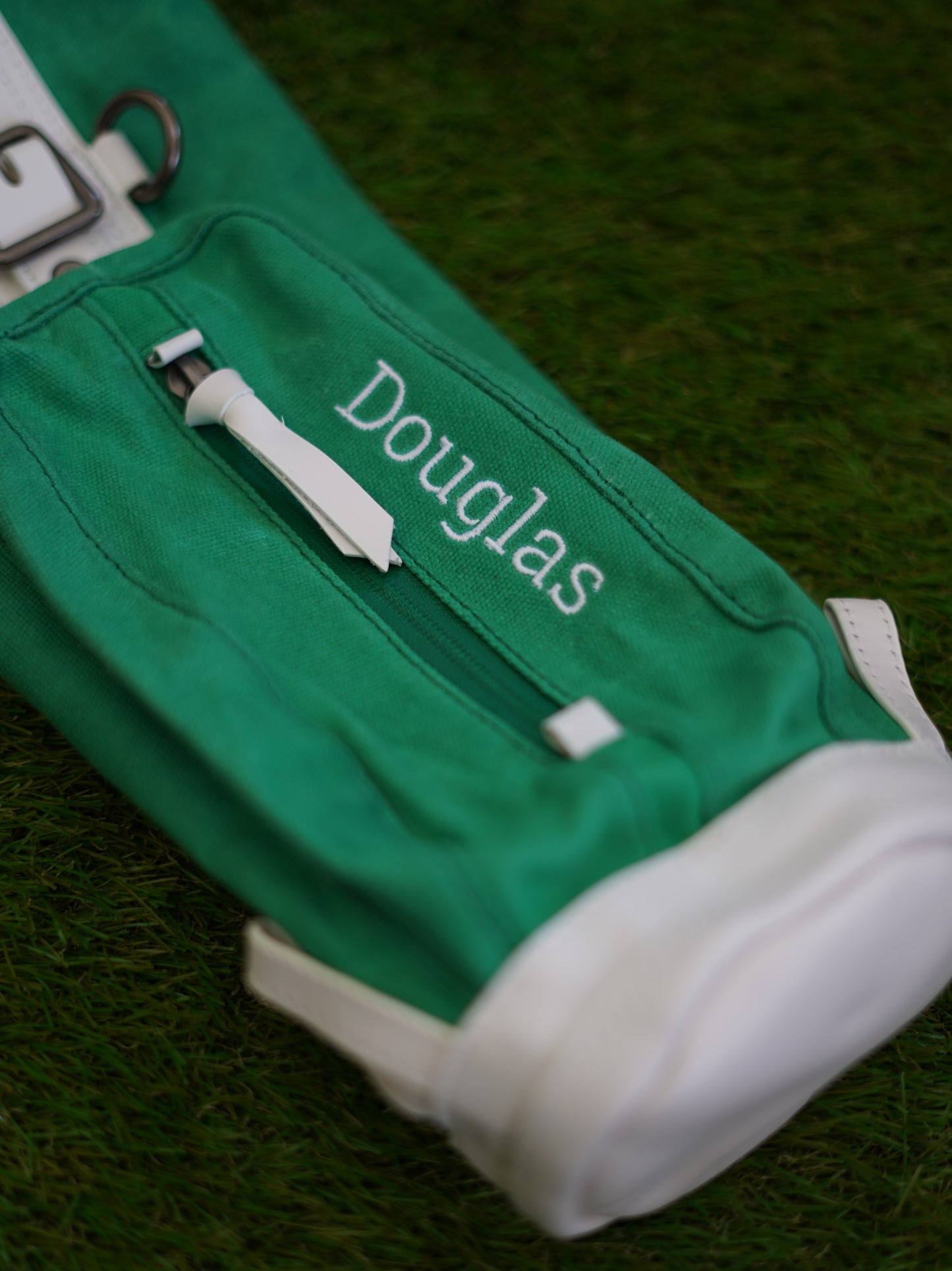 personalized green toddler golf bag