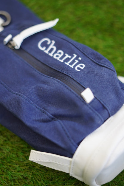 personalized blue toddler golf bag