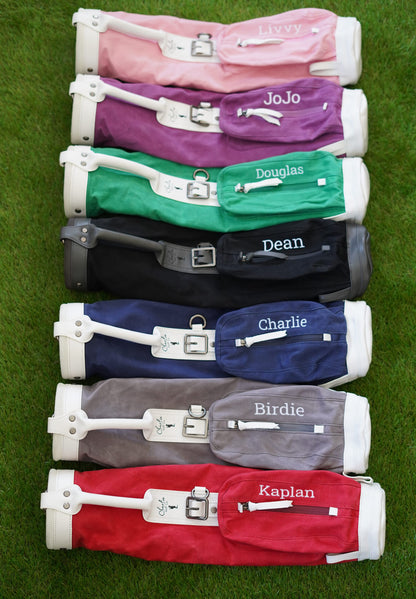 All colors of kids golf bags with embroidery