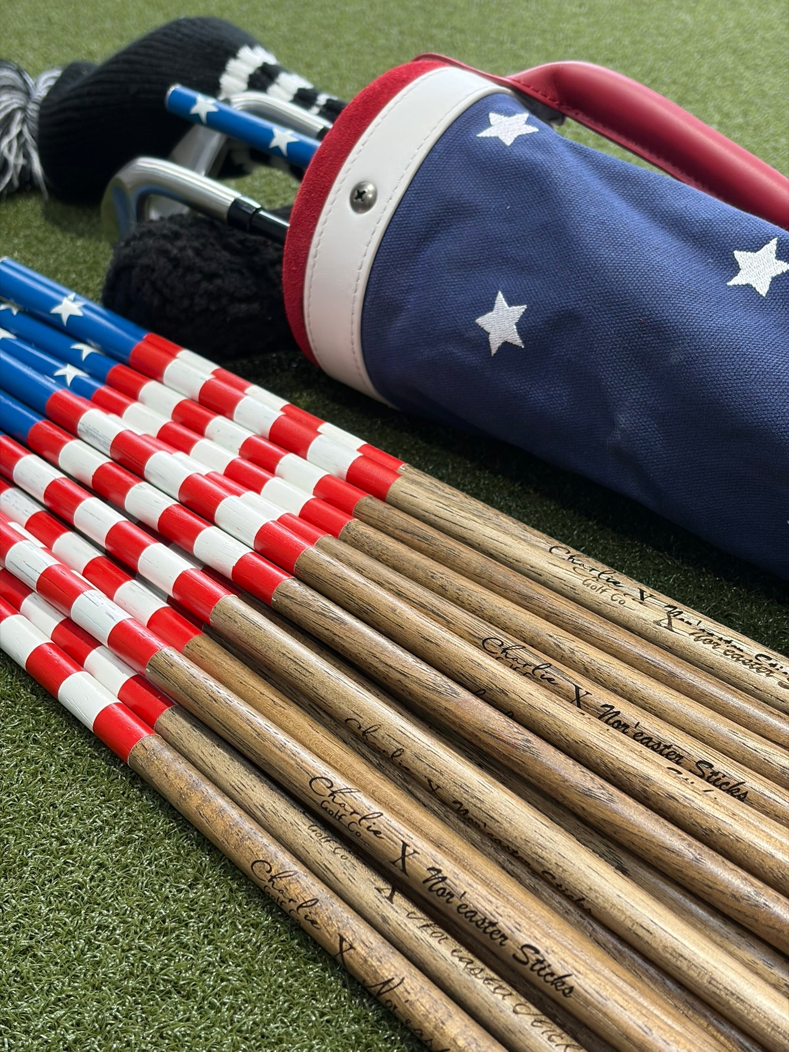 kid golf hickory alignment stick for toddler golf bag